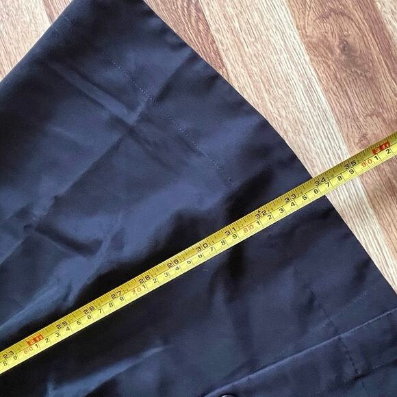 Ann Taylor LOFT Black Minimalist Button Front Tie Waist Dress OP Petite NWT work - Picture 10 of 12